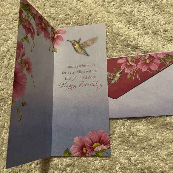 Set of 3 Hummingbird and Botanical Themed Greeting Cards & Envelopes Vintage - Picture 7 of 12